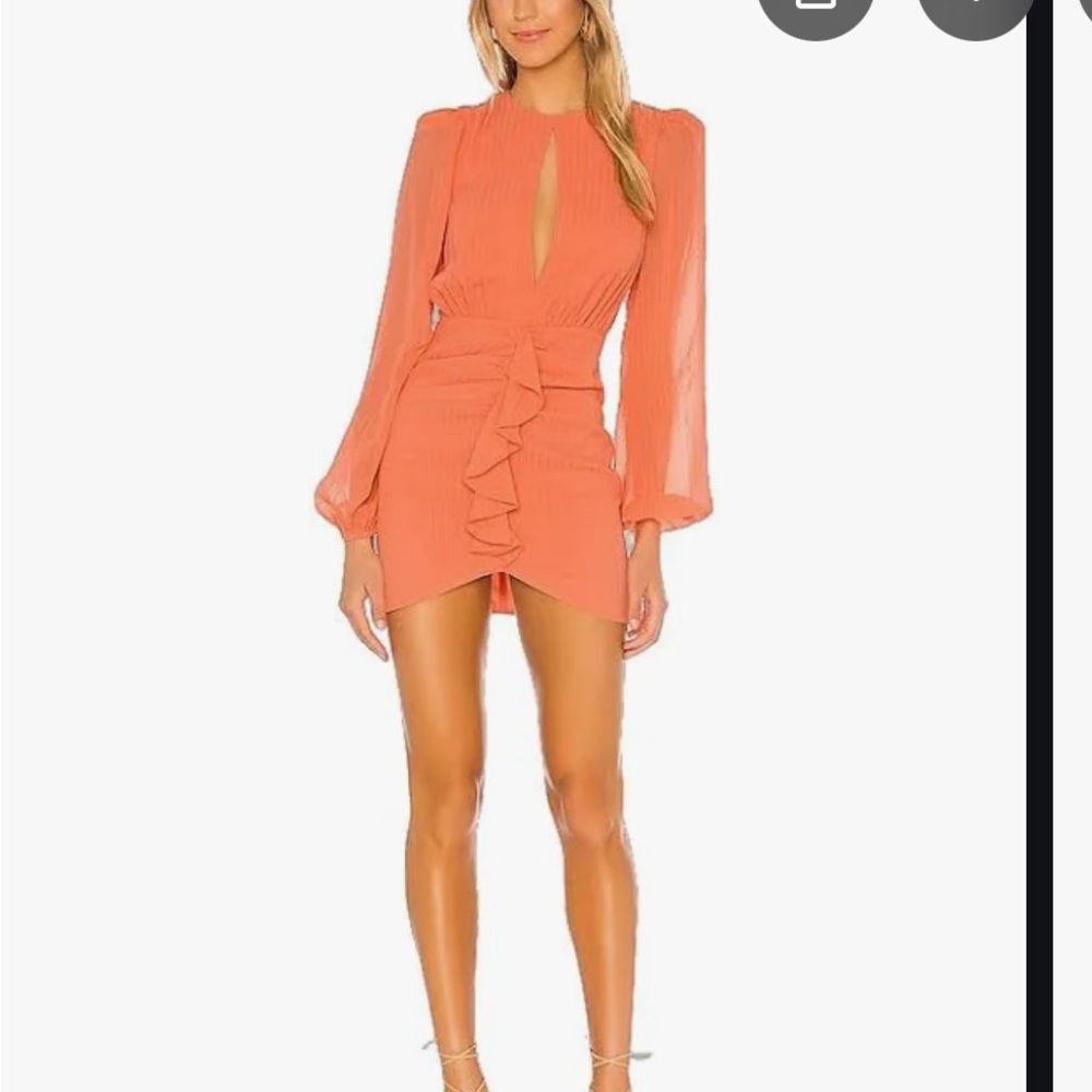 NBD Arijana Mini Dress in Coral NWT